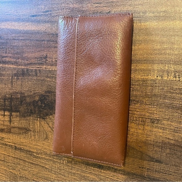 Fossil double fold wallet Pebbled Leather Brown - Picture 3 of 5